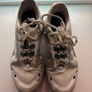 Nike White Sneakers with Green Interior